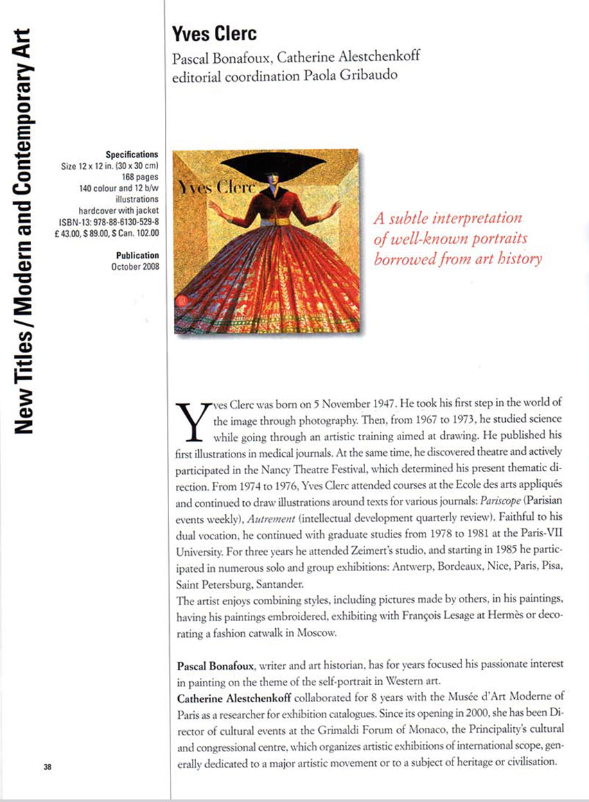 Monographie 2008 publiée en anglais par Skira Rizzoli Editeur